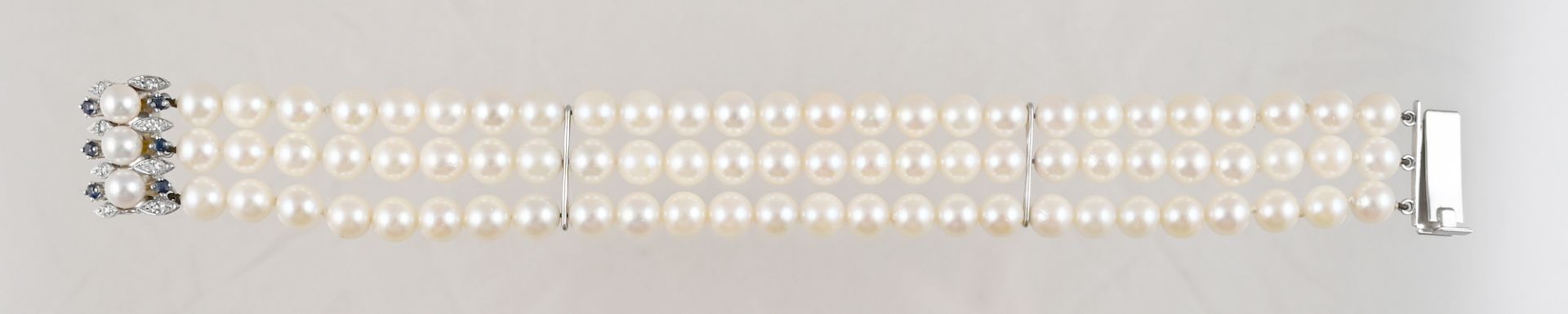 Zuchtperlarmband, aus 78 Perlen