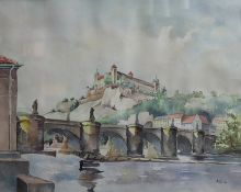 G. Thal 1921-ebenda, Blick auf Feste Marienberg, Würzburg