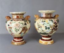 Zwei Satsuma Vasen Japan um 1900 