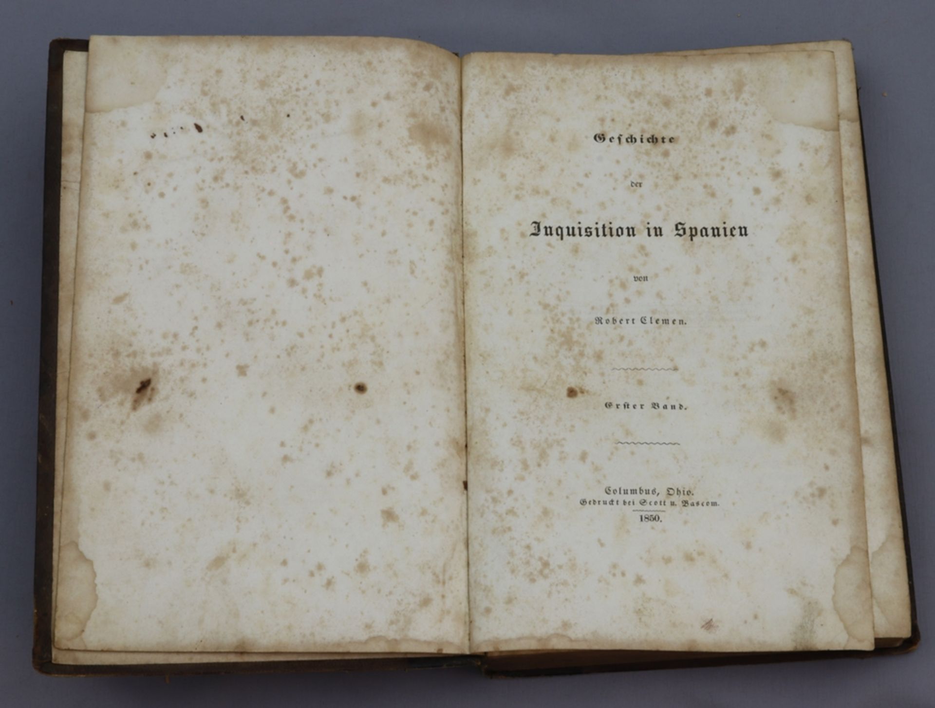 History of the Inquisition in Spain by Robert Clement ,1850 - Image 2 of 2