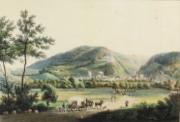 Wernigerode am Harz, altkolorierter Kupferstich um 1805