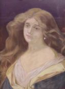 Farblithographie, Bildnis einer jungen Frau, Jugendstil des 20. Jh., deutsch