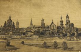 Deutscher Künstler um 1900, Blick in die Dresdner Altstadt