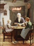 Naar David Adolph Constant Artz 1837-1890, Ölgemälde auf Porzellan, holländische Küchenszene