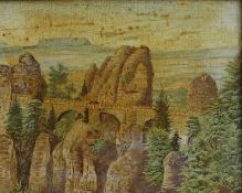Gustav Kraul 1879- 1965, Sächsische Schweiz mit Blick zur sogen. Bastei