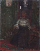 Hans Kempen 1874-ebenda, Interieur mit alter Frau, Studie