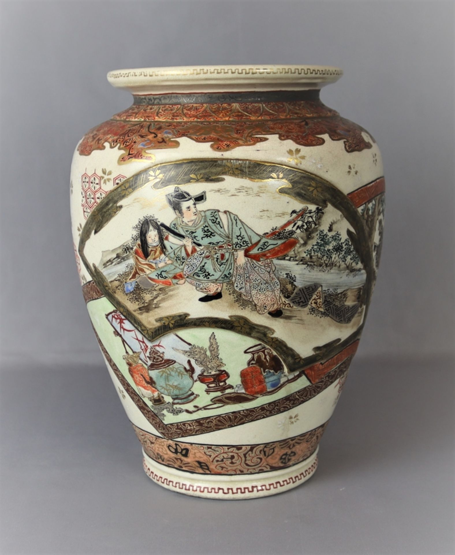 Satsuma Vase Japan vor 1900  - Bild 2 aus 2