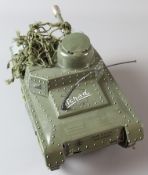 Militärischer Spielzeugpanzer 2. WK, Nachkriegsmodell, Frankreich vor 1950