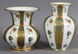 Zwei Porzellan-Vasen, erste Hälfte des 20. Jh., deutsch
