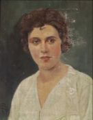 Heinrich Dumritz 1902-1943, Damenporträt mit hellem Oberteil