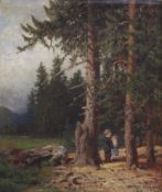 Wilhelm Julius August Nabert 1830-1904, Harzlandschaft mit Personenstaffagen