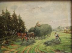 A. Karol 1886-1973, Bauern bei der Heuernte