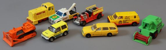Acht Matchbox Fahrzeuge verschiedener Art, zweite Hälfte des 20. Jh., England/China