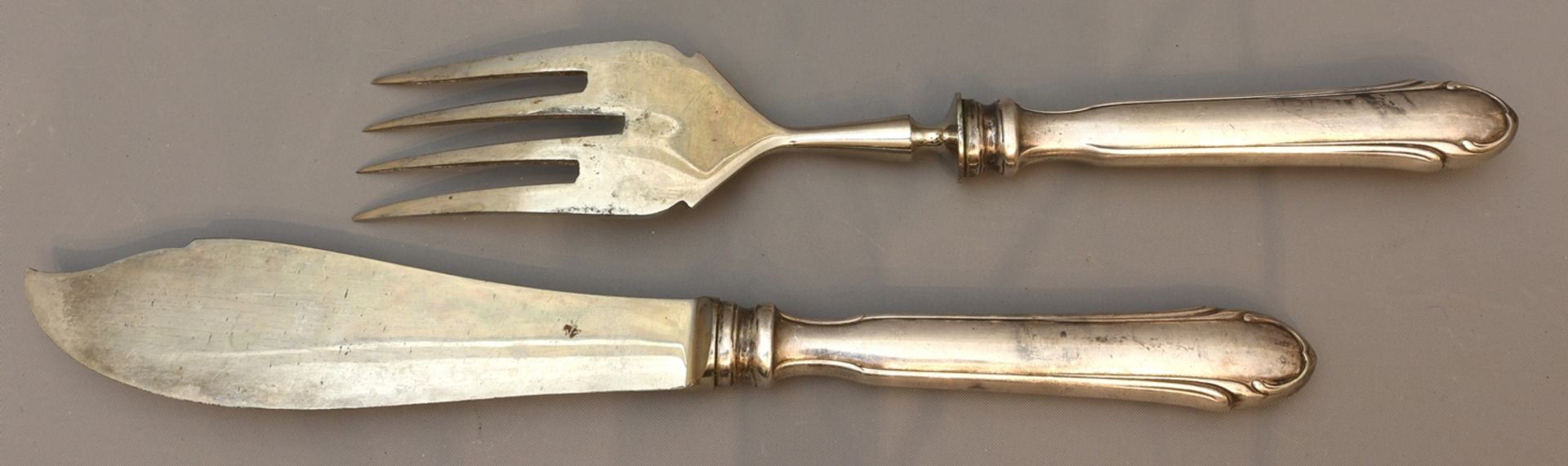 Baroque style serving cutlery, Historicism circa 1900-1920, German - Image 2 of 2