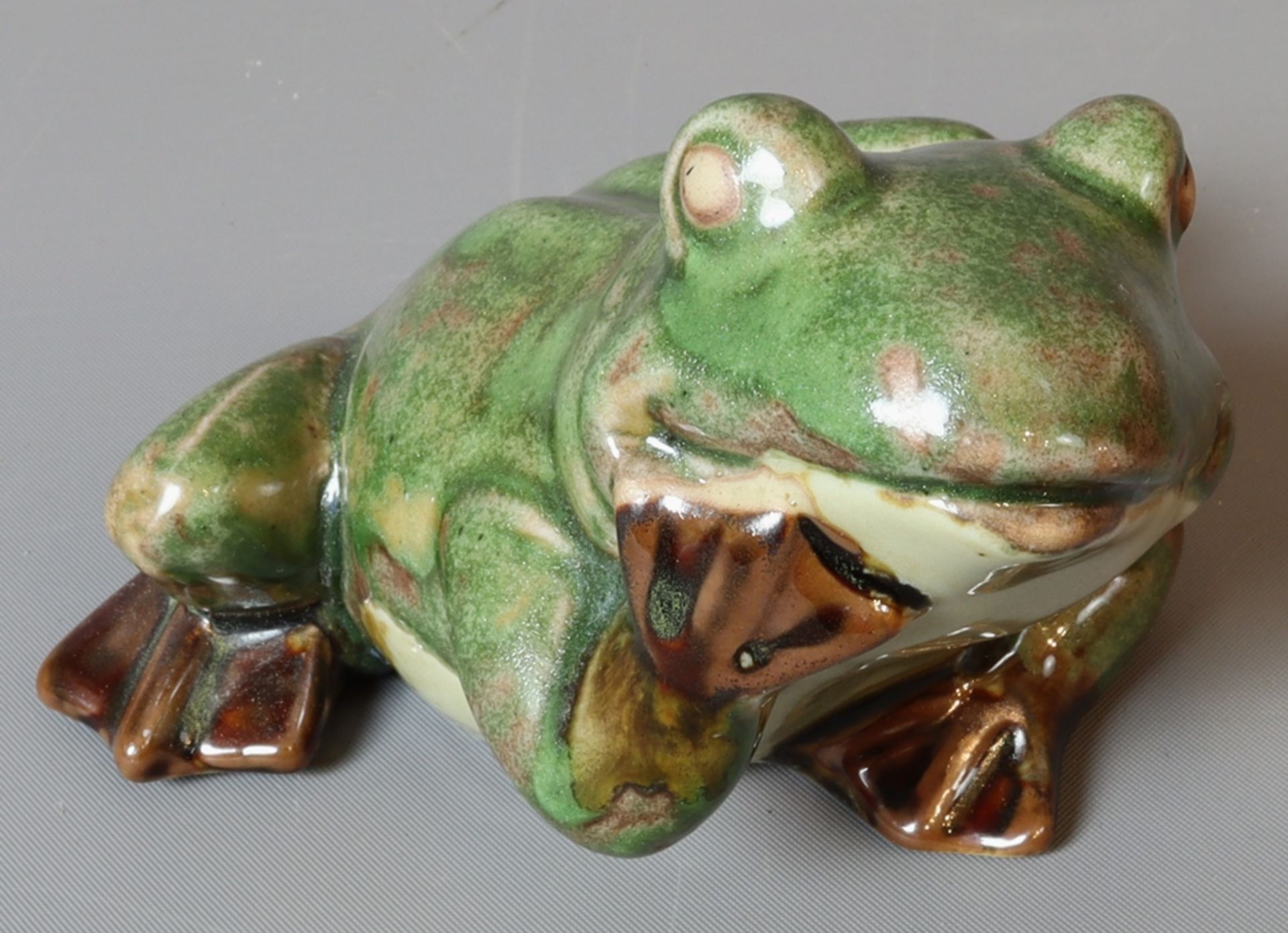 Keramikfigur Frosch, zweite Hälfte des 20. Jh., deutsch - Bild 3 aus 3