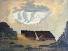 Deutscher Landschaftsmaler des 20. Jh., Häuser in den Bergen