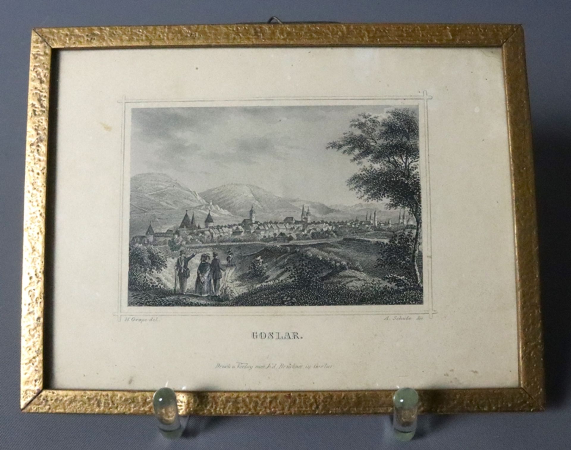 Coloured copper engraving and others with views of Goslar, 19th century, German - Image 4 of 4