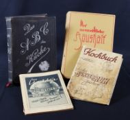 Fünf Koch- und Haushaltsbücher der ersten Hälfte des 20. Jh., deutsch
