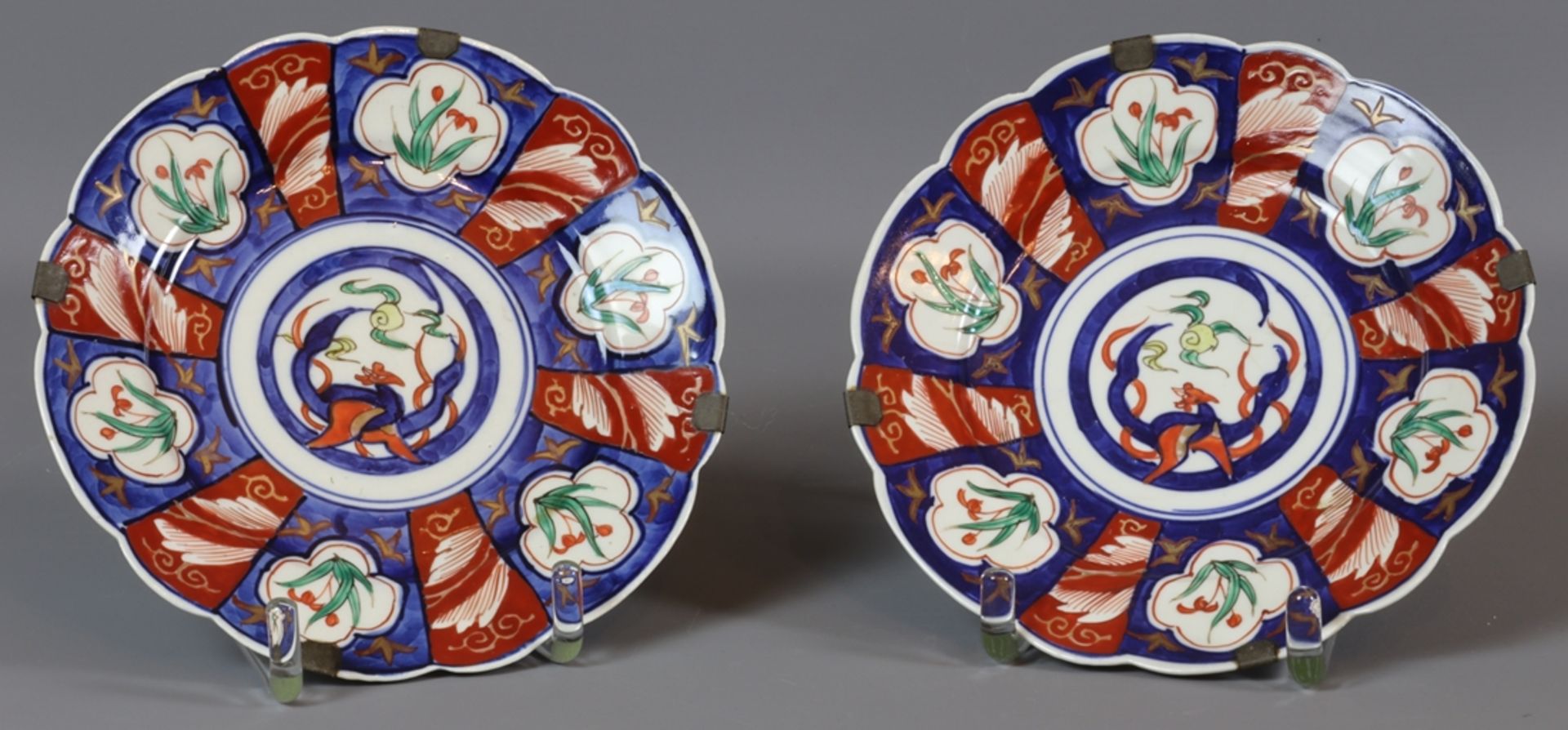 Pair of Asian ornamental plates, China 19th c.