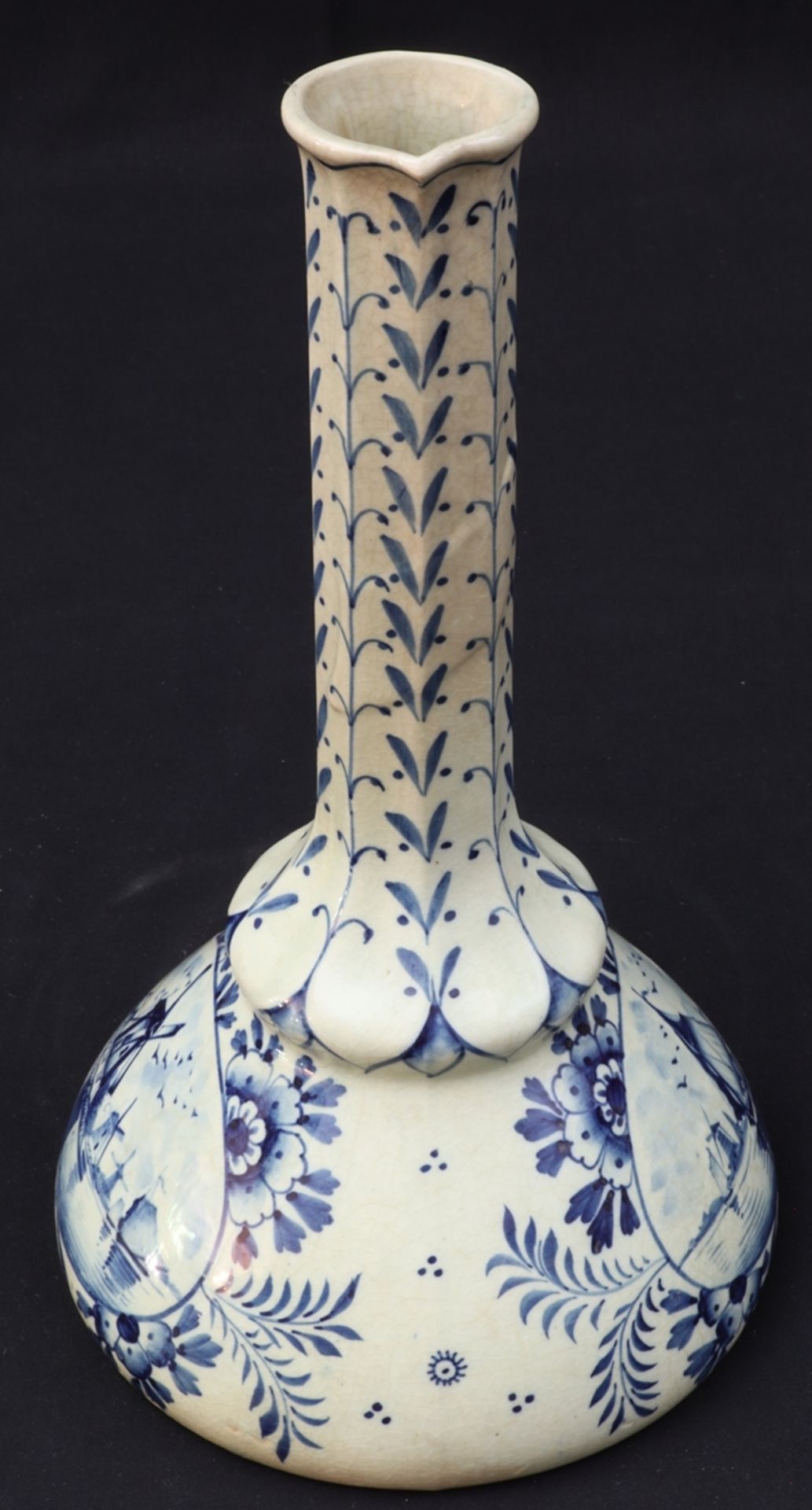 Delft narrow-necked jug, mid to late 19th c., Holland - Image 2 of 3