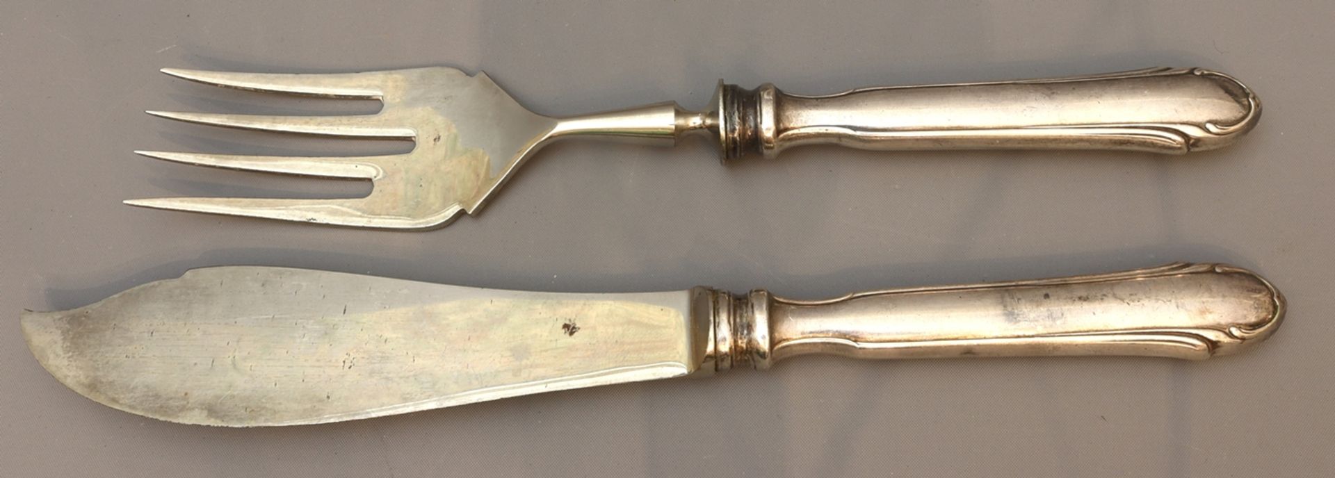 Baroque style serving cutlery, Historicism circa 1900-1920, German