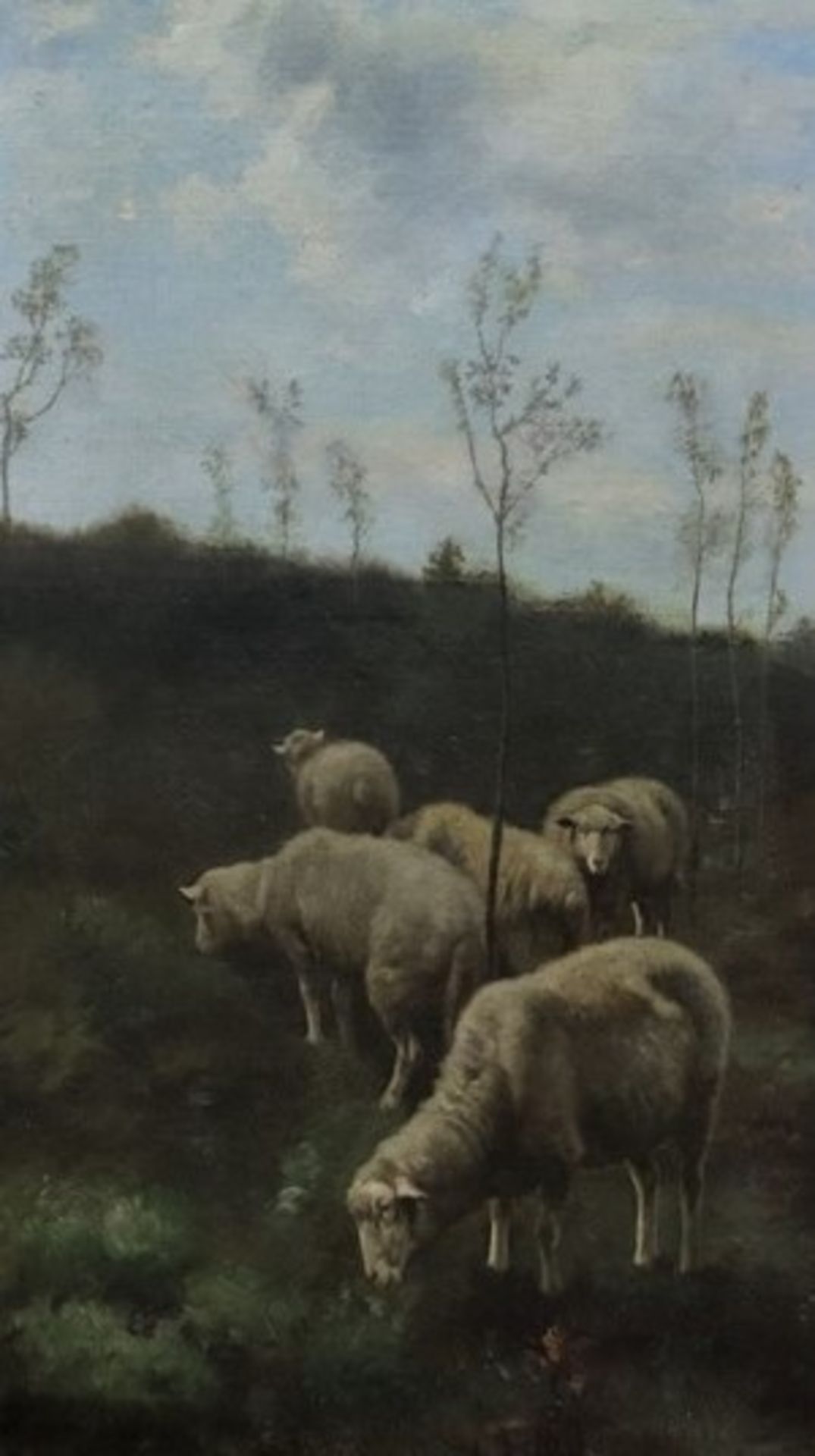 Hendri de Beul, 1845 Dendermonde-1900 Brussels, Grazing flock of sheep