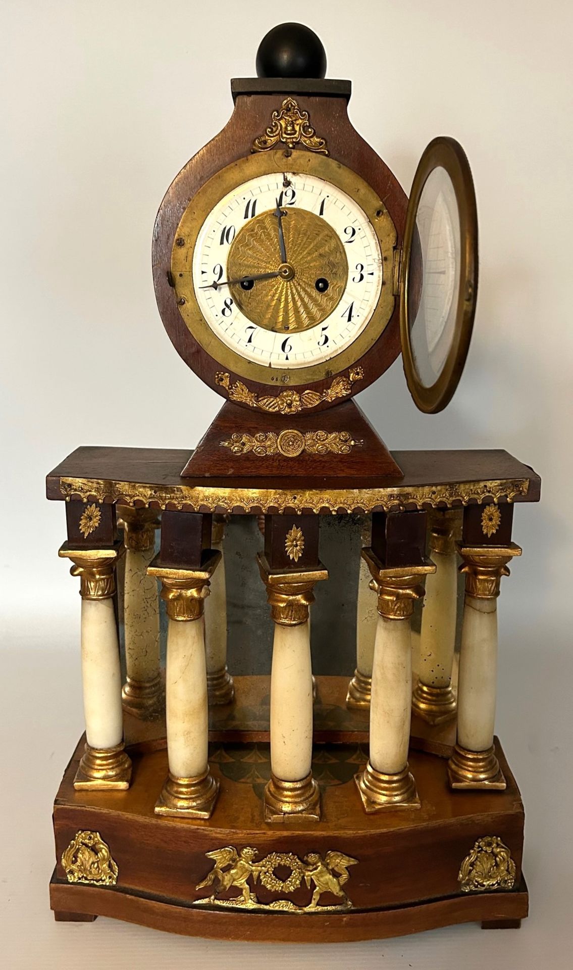 Biedermeier gentleman's clock, South German circa 1830 - Image 4 of 6