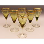 Set - six port wine glasses, Historism second half of the 19th cent, German