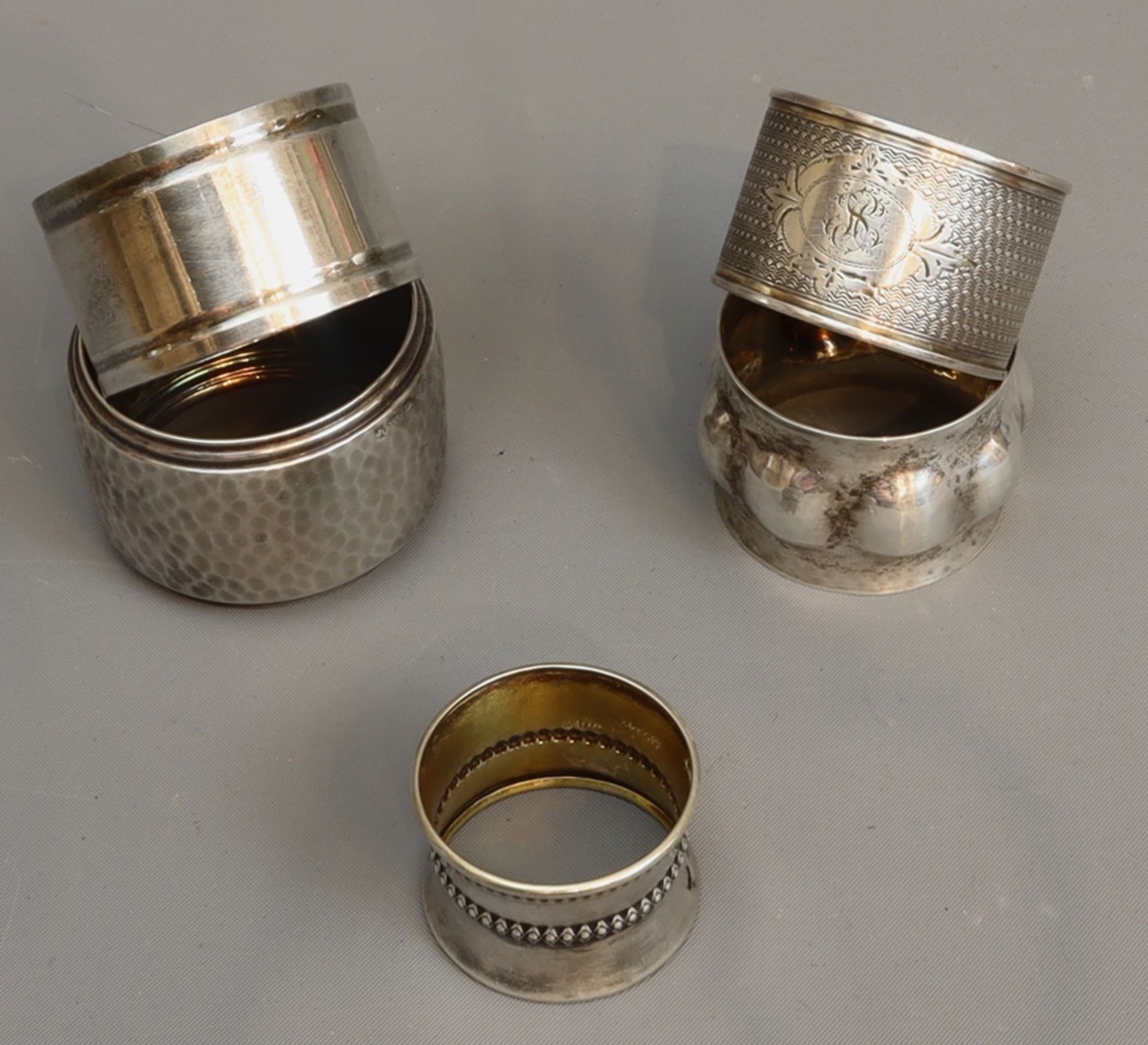 10 napkin rings of various types, Historicism to the 1930s, German - Image 3 of 3