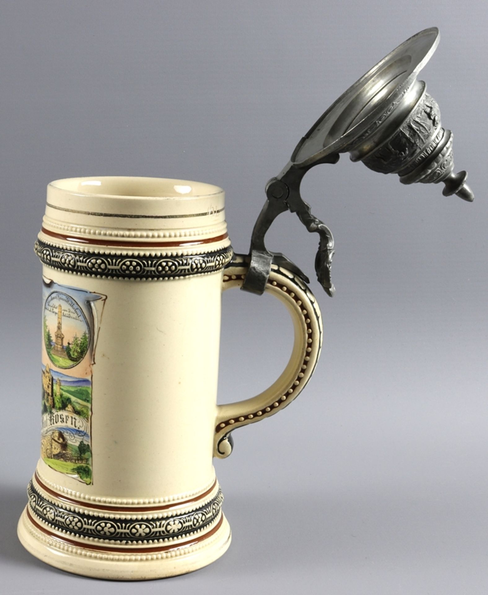 Memorial jug of the town of Kösen, Historicism circa 1900, German - Image 3 of 4