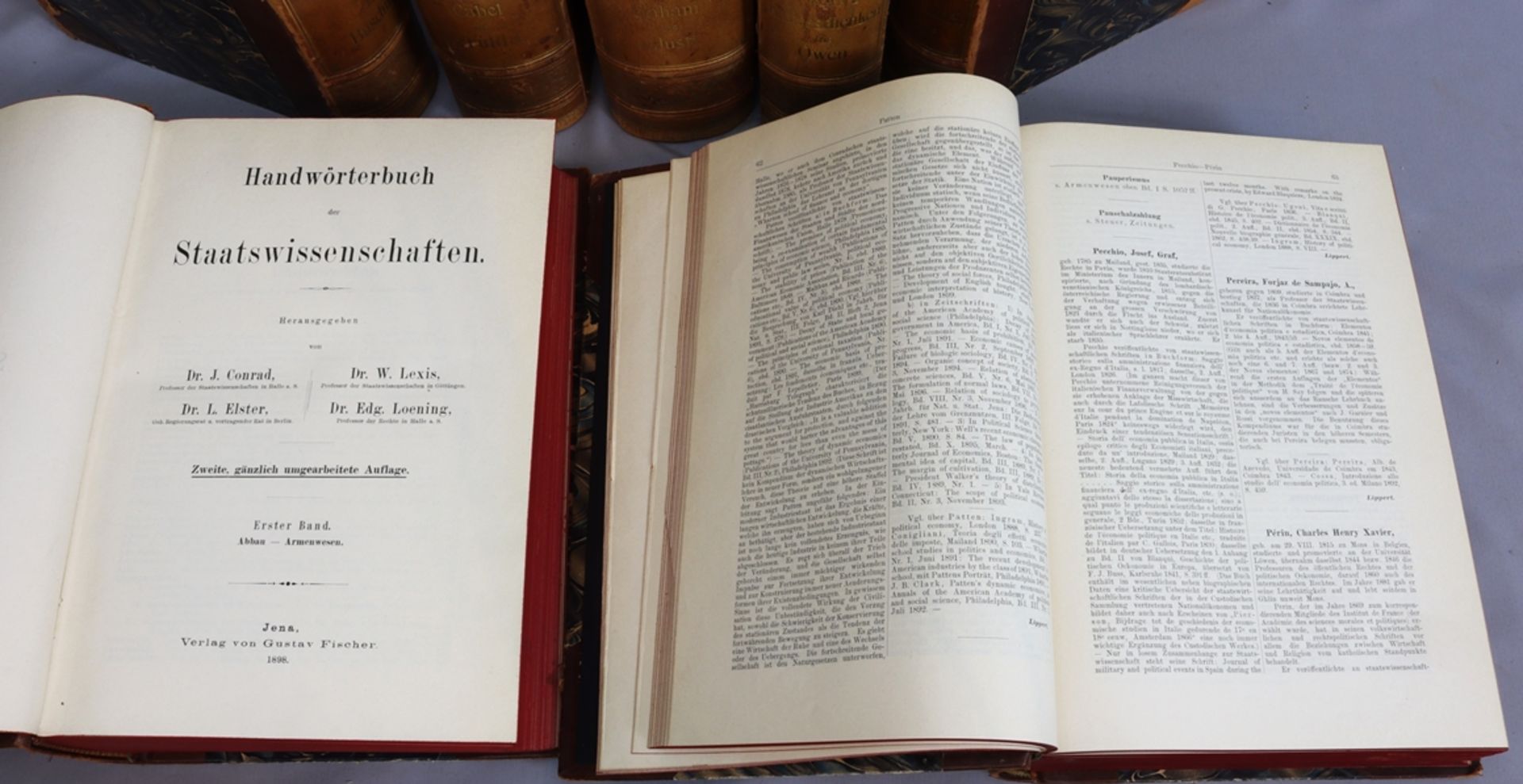 Gustav Fischer, seven volumes Handwörterbuch der Staatswirtschaft 1998-1899-1901 - Image 3 of 3
