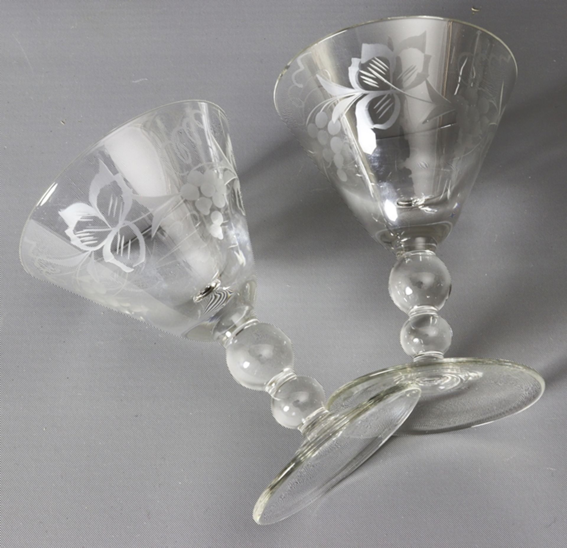 Set of 10 sweet wine glasses, Historism before 1900, German - Image 3 of 3