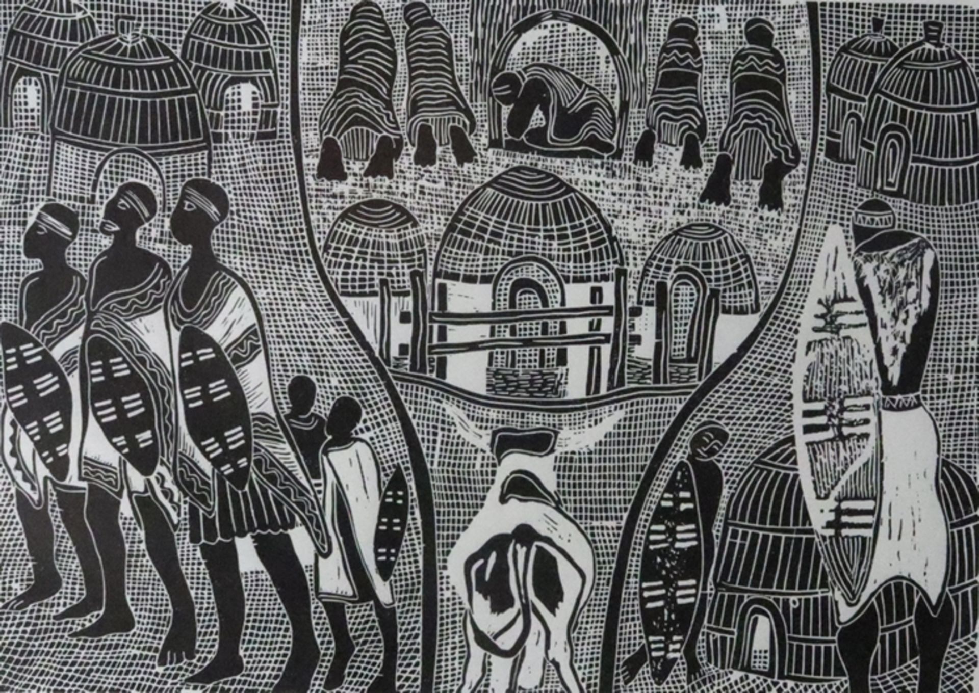 Wilhelm Zulu 1956, Serigraph, African Dance