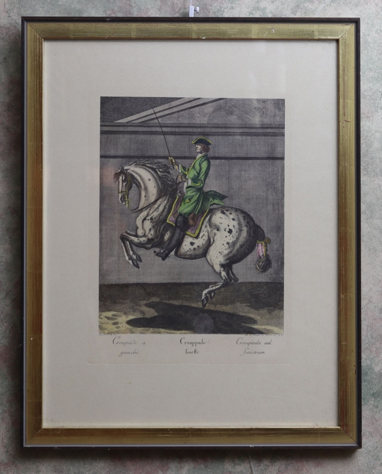 Johann-Elias Ridinger 1698-1767, Dressage Rider on Horseback, copper engraving - Image 2 of 4