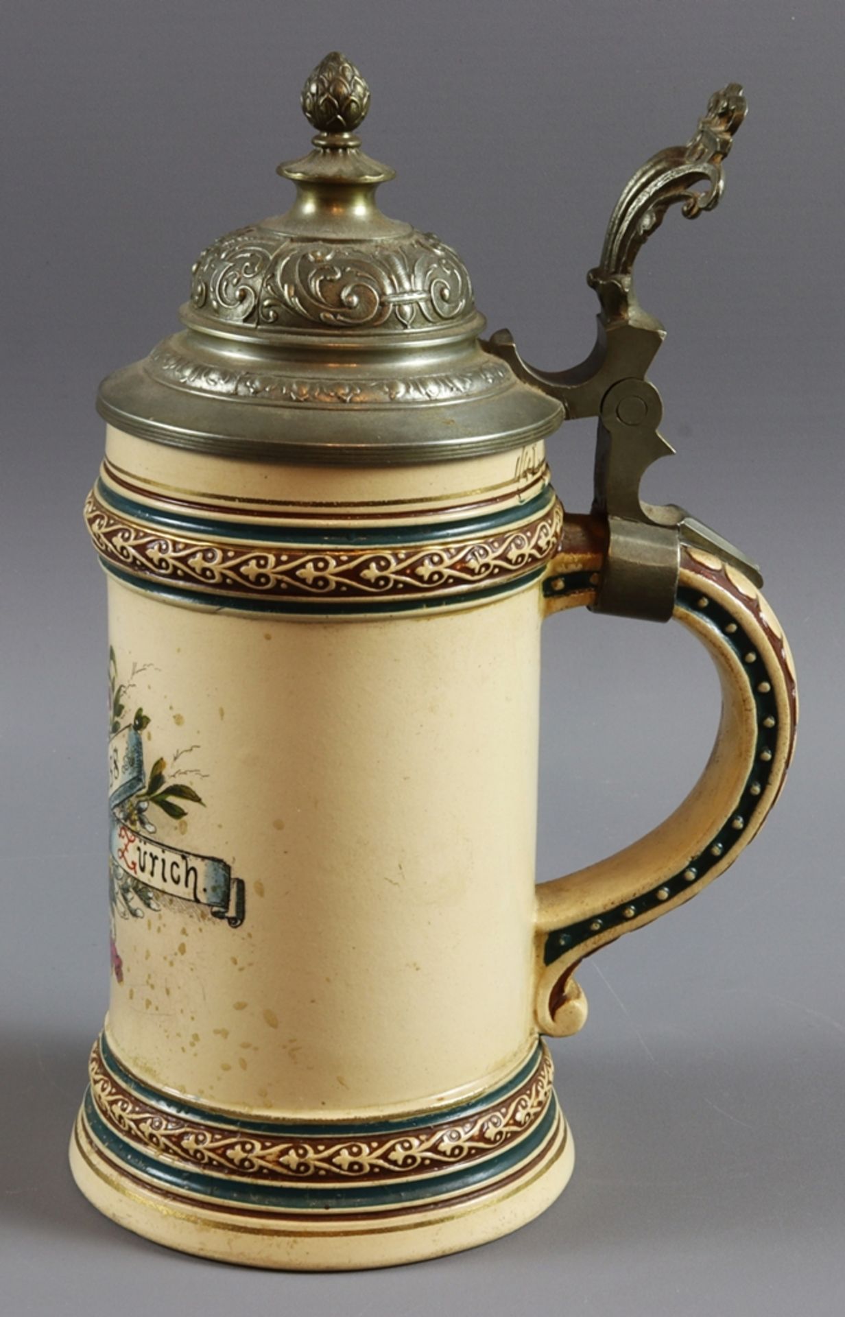 Memorial jug of the city of Zurich, Historicism 1880 - 1900, Switzerland - Image 2 of 5