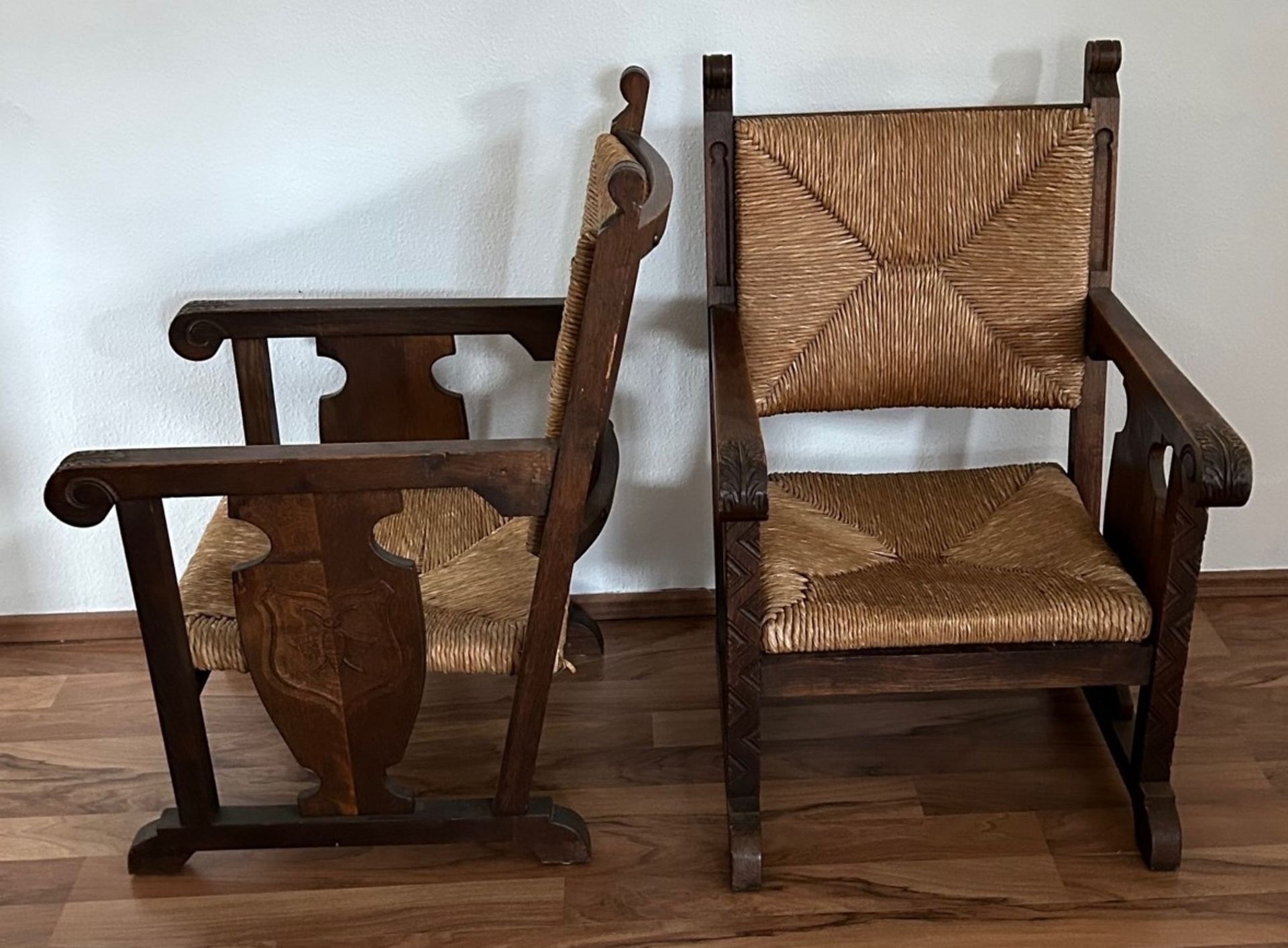 Pair of armchairs, Historism circa 1920, North German - Image 2 of 3