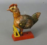 Blechspielzeug - pickender Vogel, Historismus um 1900-1920, deutsch