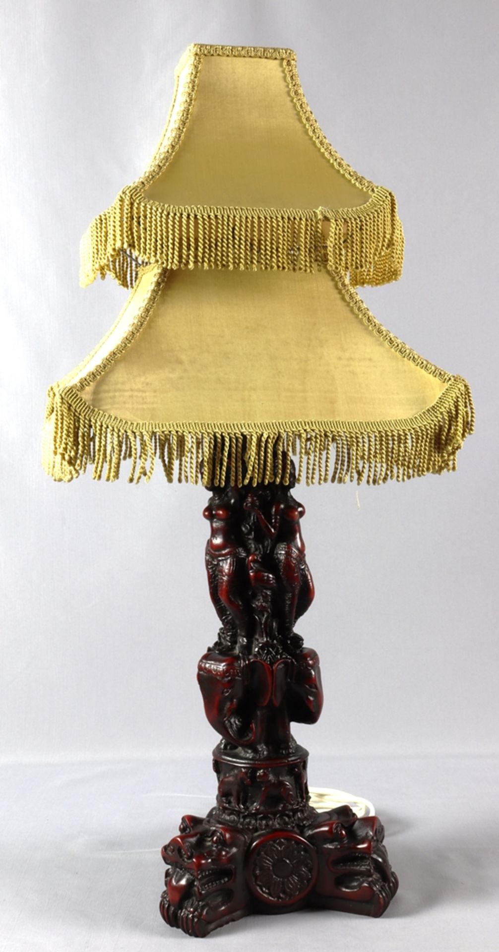 Asian lamp, with two superimposed lampshades, mid to 2nd half of the 20th century