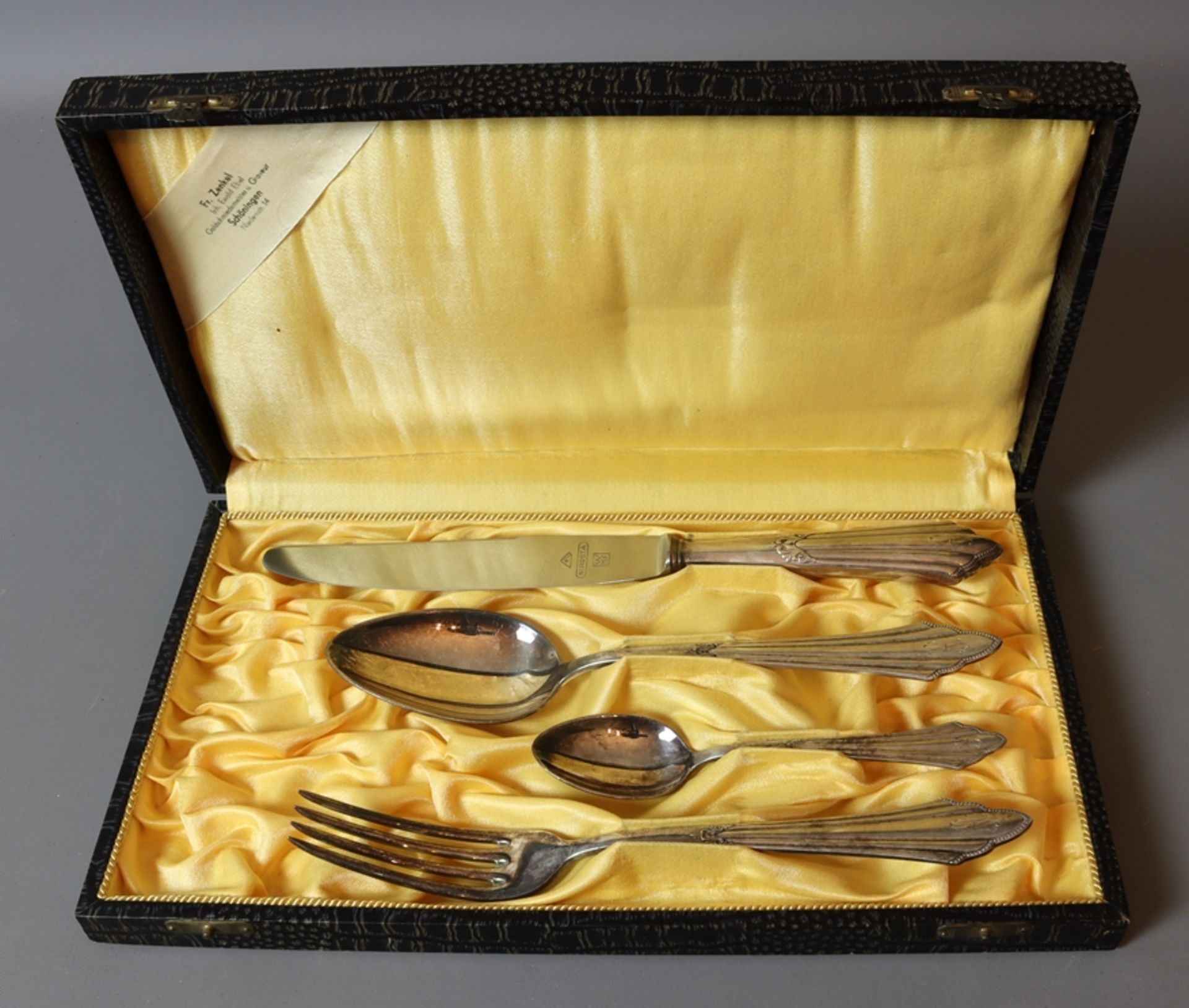 Four-piece godfather gift of the 1920s, German