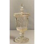 Biedermeier lidded goblet, 1st half of the 19th century, German