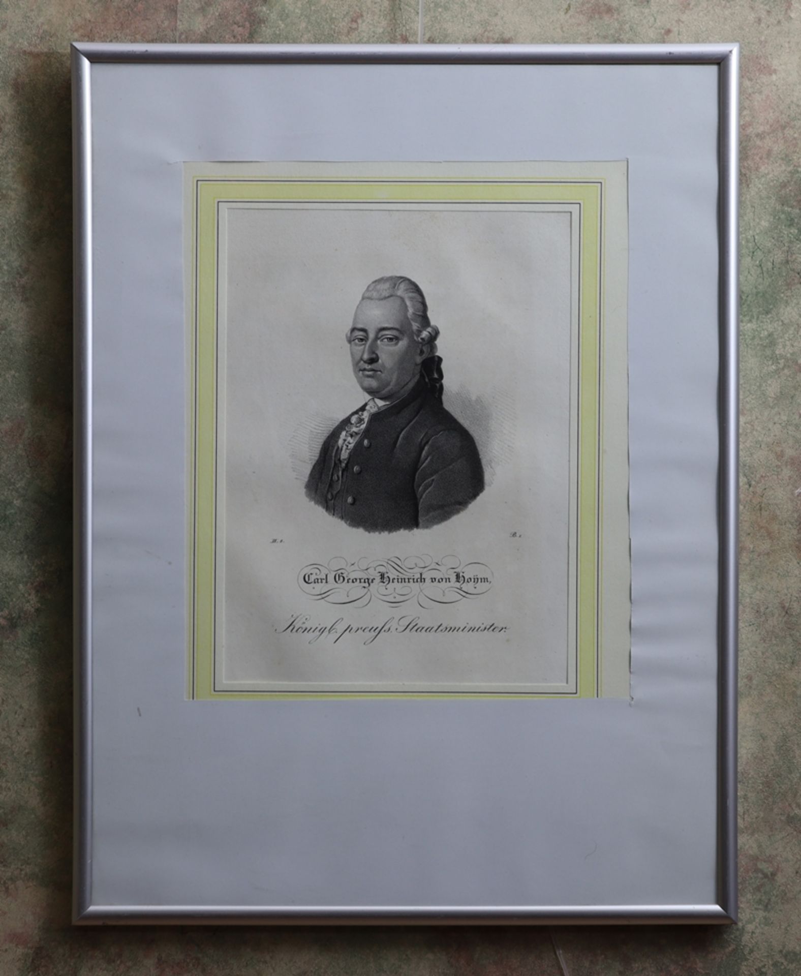 Lithografie aus Borussia 1839, "Carl George Heinrich von Hoym, Königl. preuss. Staatsminister" - Bild 2 aus 2