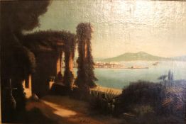 Nicola Biondi 1866-1929, Italienische Küstenlandschaft  
