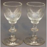 Pair of Historism liqueur glasses circa 1850-1880, German