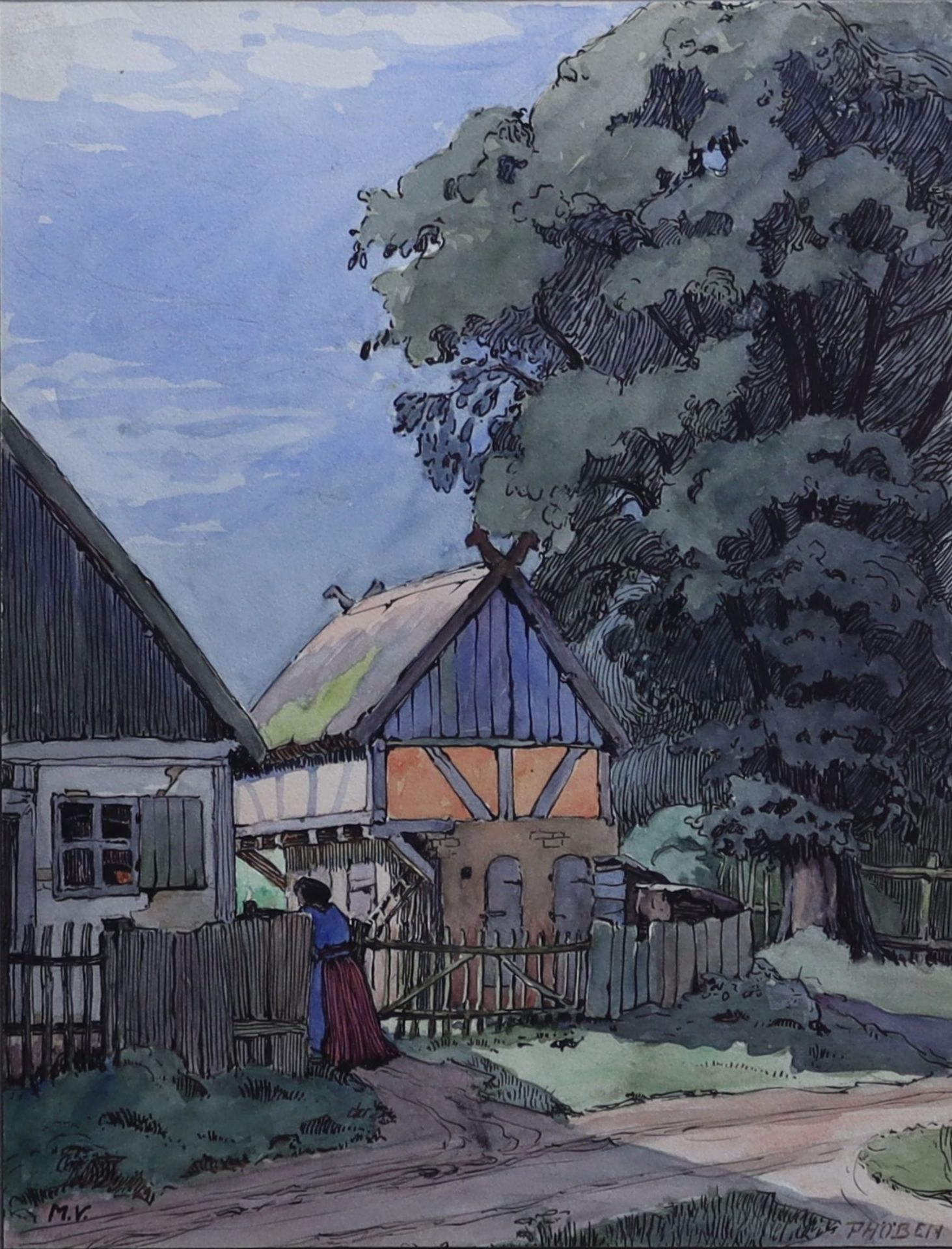 M. Viertel 1879-ebenda, View of village Phöben