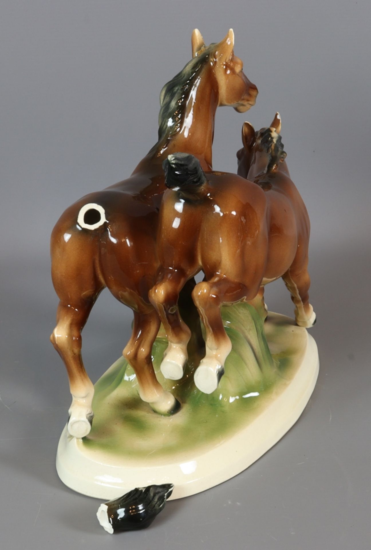Lot of three horse figures, 30s - 50s, German - Image 8 of 12