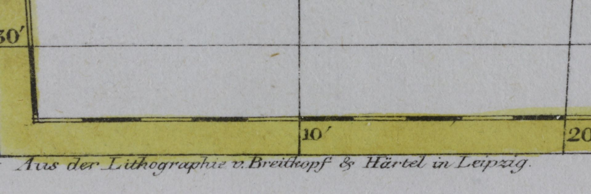 Coloured engraving of the 18th century, map of the Duchy of Brunswick. - Image 3 of 4