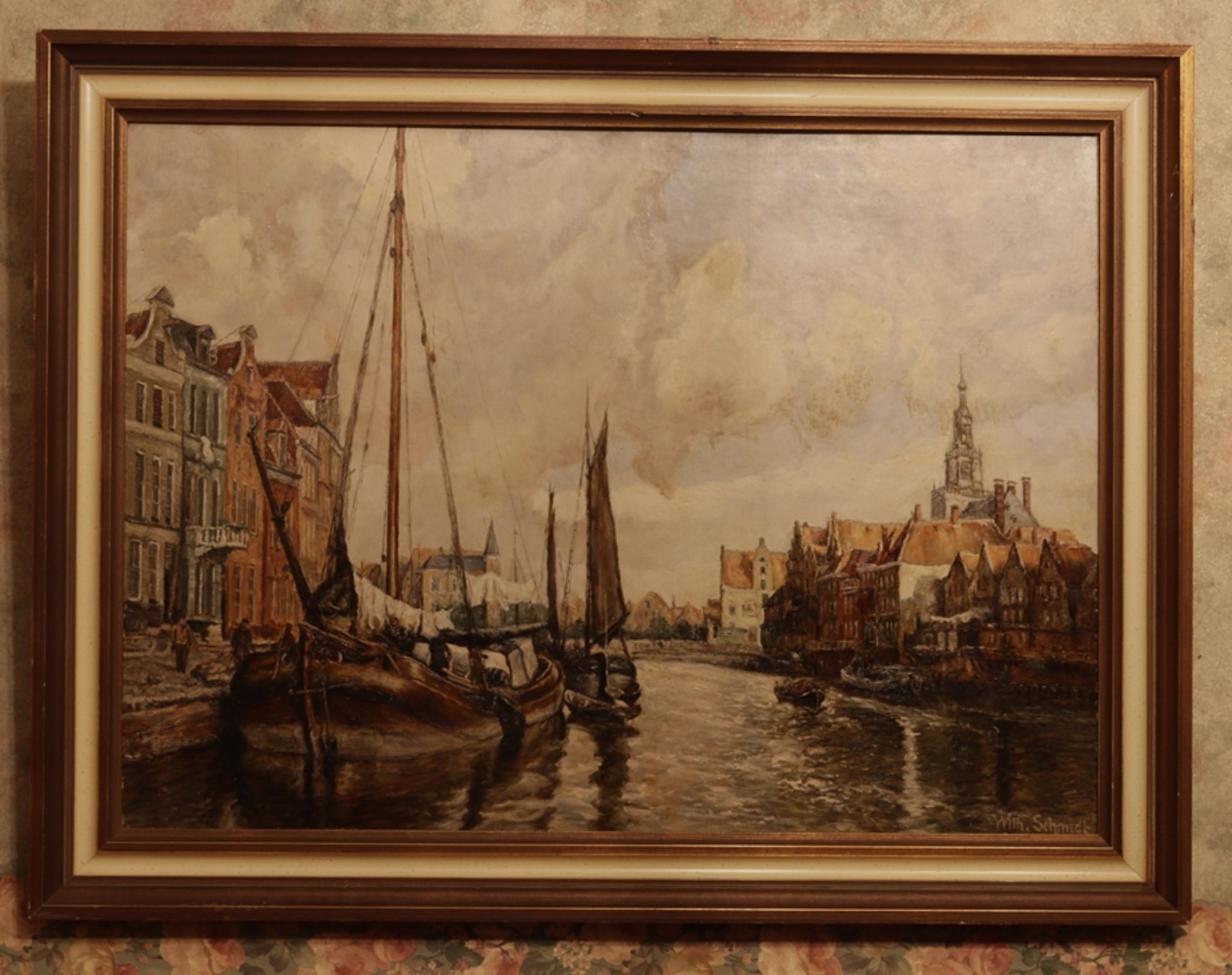 Hans Wilhelm Schmidt 1859 - 1950, Hafen von Amsterdam - Bild 2 aus 3