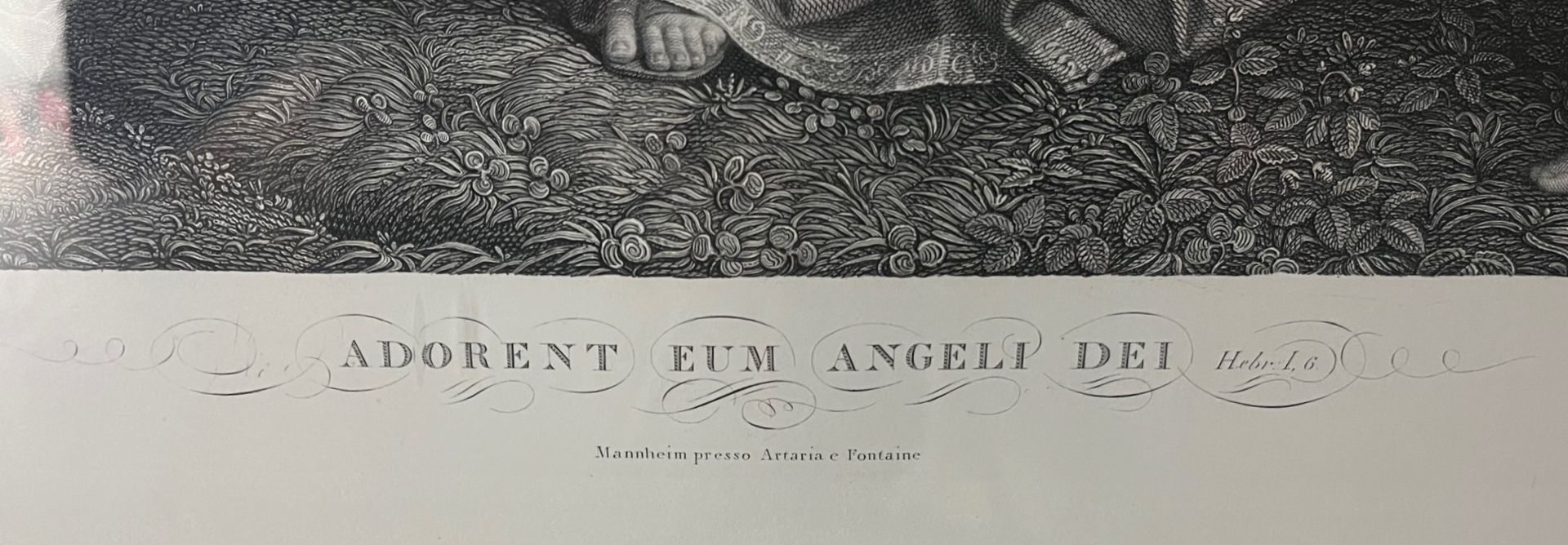 Lithografie "Adorent ein Angeli dei" London 1849  - Bild 2 aus 3