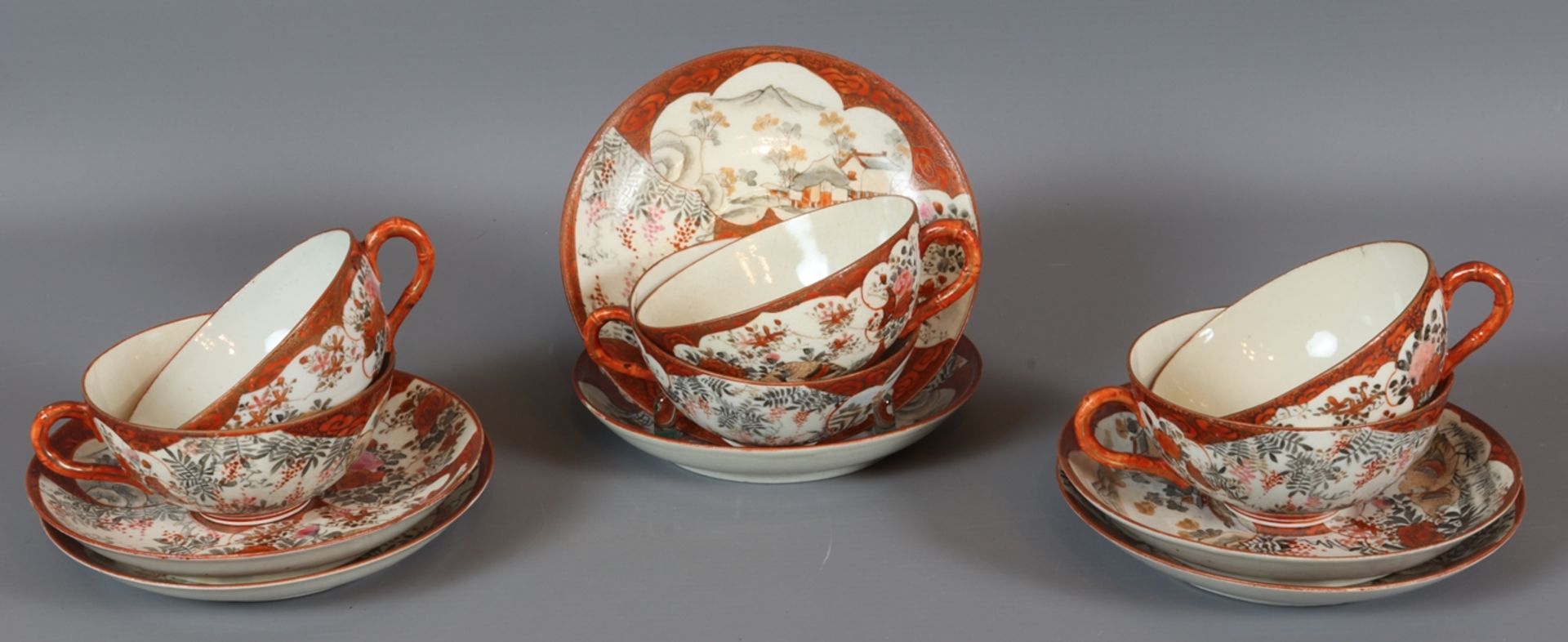 Asian tea service for 6 persons, China circa 1900 - Image 4 of 6
