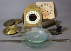 Lot unterschiedlicher Uhrenersatzteile, Historismus bis 30er Jahre, deutsch